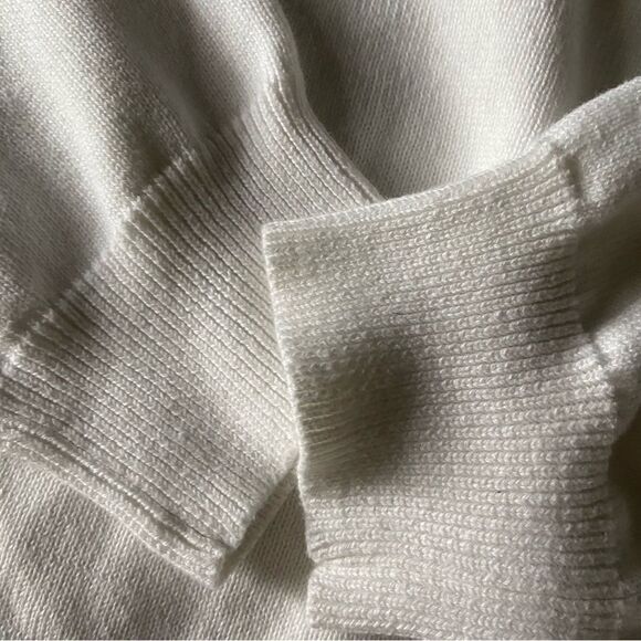 Express Men’s V Neck Sweater Snow White Cotton Size Large - Picture 6 of 9